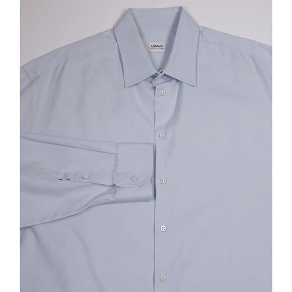 Armani Collezioni Men's Light Blue Cotton Dress (45) 18-34/35 - Picture 1 of 5